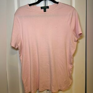 Ralph Lauren Polo Tee – Casual Office Pink with Embroidered Logo Short Sleeve